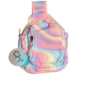 Choco Mocha Kids Pink‎ Tie Dye Crossbody Sling Bag NWT Multipocket Adjustable
